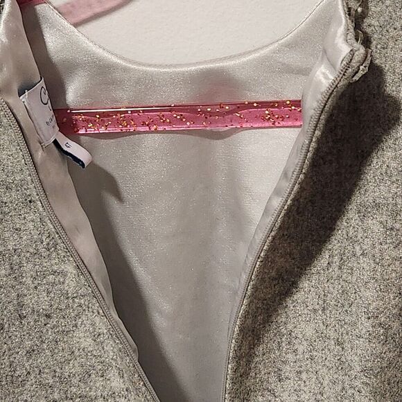 👗 BABY CZ by Carolina Zapf New York Grey Wool Dress ~ Sz 4T Holiday Party Fun - Picture 7 of 8